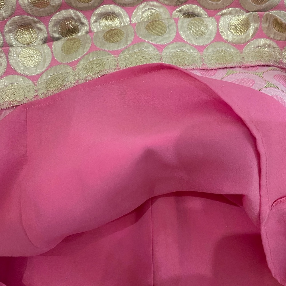 Lilly Pulitzer Pearl Halter Mini Shift Dress Pink Pop Dot Jacquard Metallic 12 - Picture 8 of 12